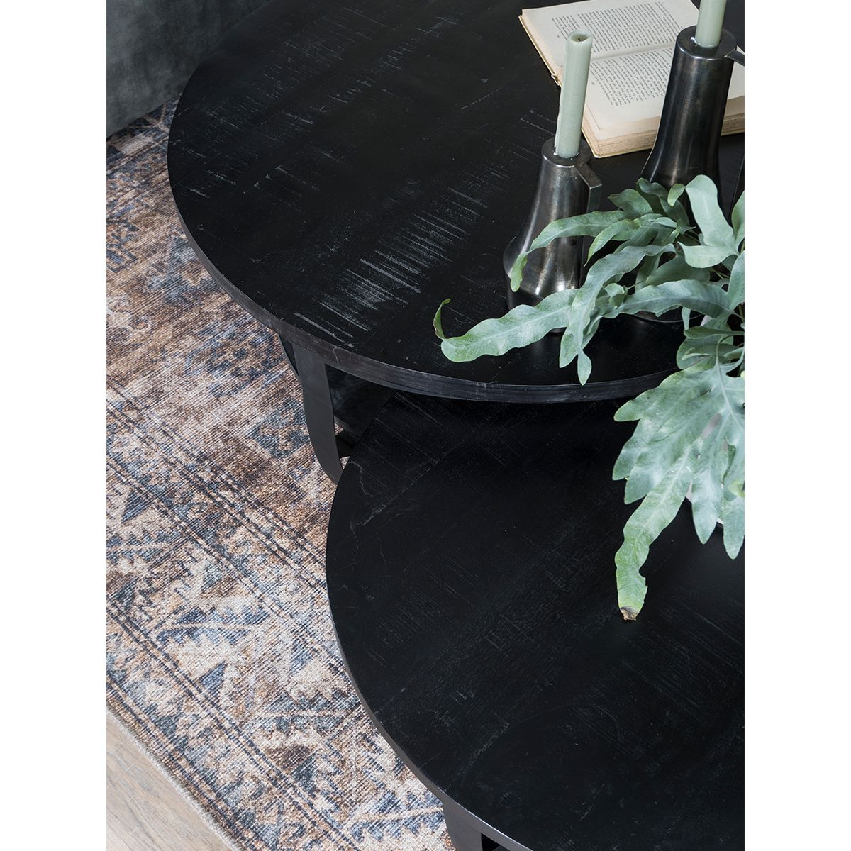 Salontafel Cilamon Zwart - Set van 2