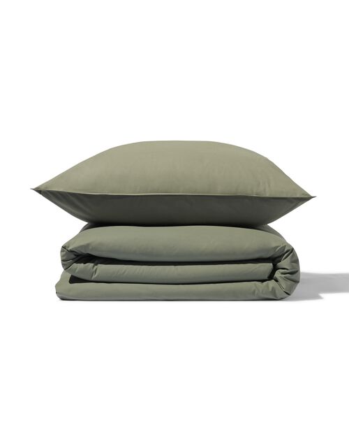 housse de couette percale 140x200/220 vert armée