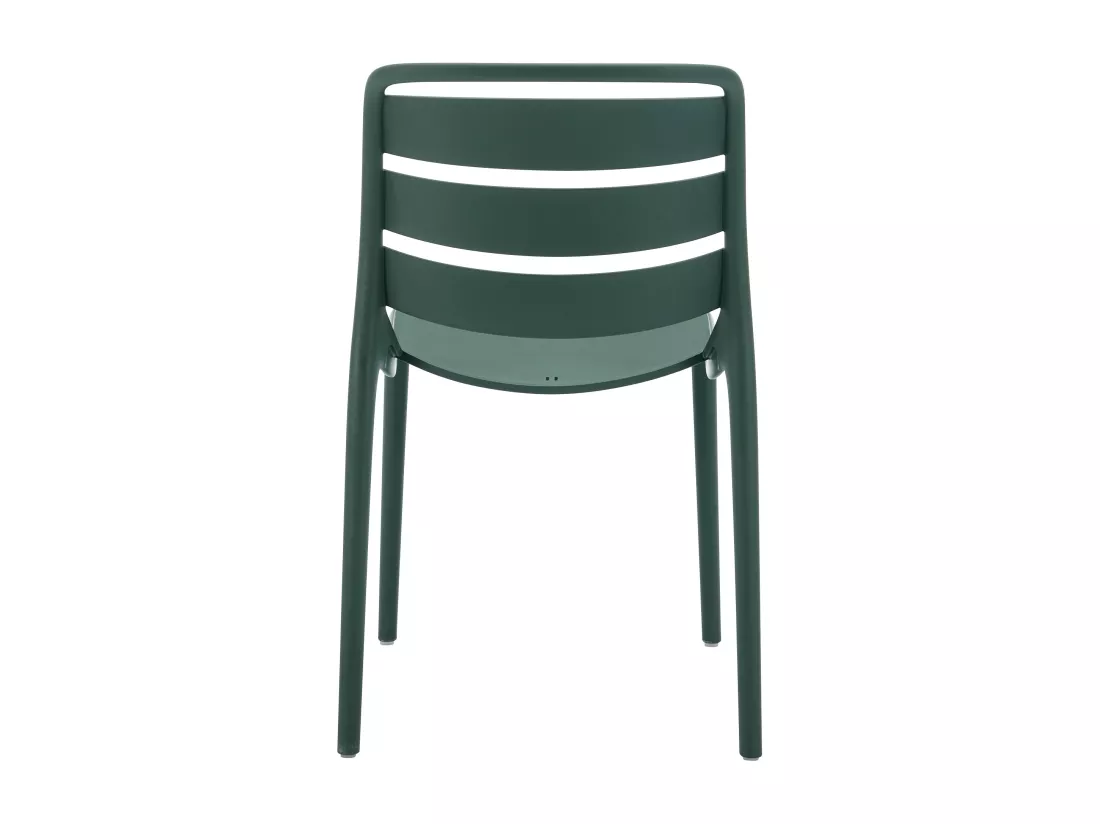 Lot de 2 chaises de jardin empilables en polypropylène - Vert sapin - MOAH de MYLIA