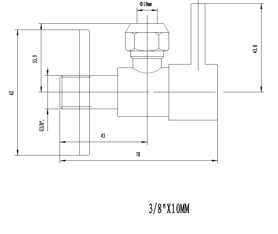 Mueller Skipe hoekstopkraan 3/8 x 3/8 of knel 10mm geborsteld staal