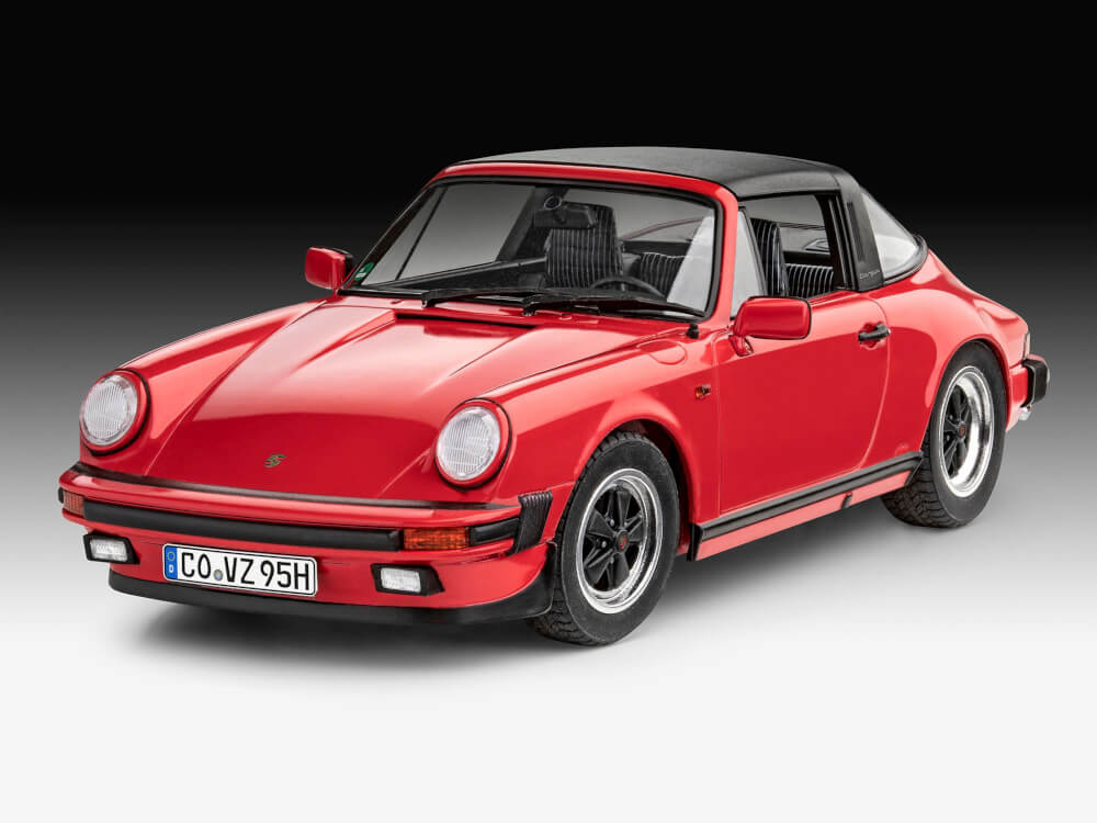 Model Set Porsche 911 Carrera 3.2 Targa (G-Model), Revell Modellbausatz mit Basiszubehör