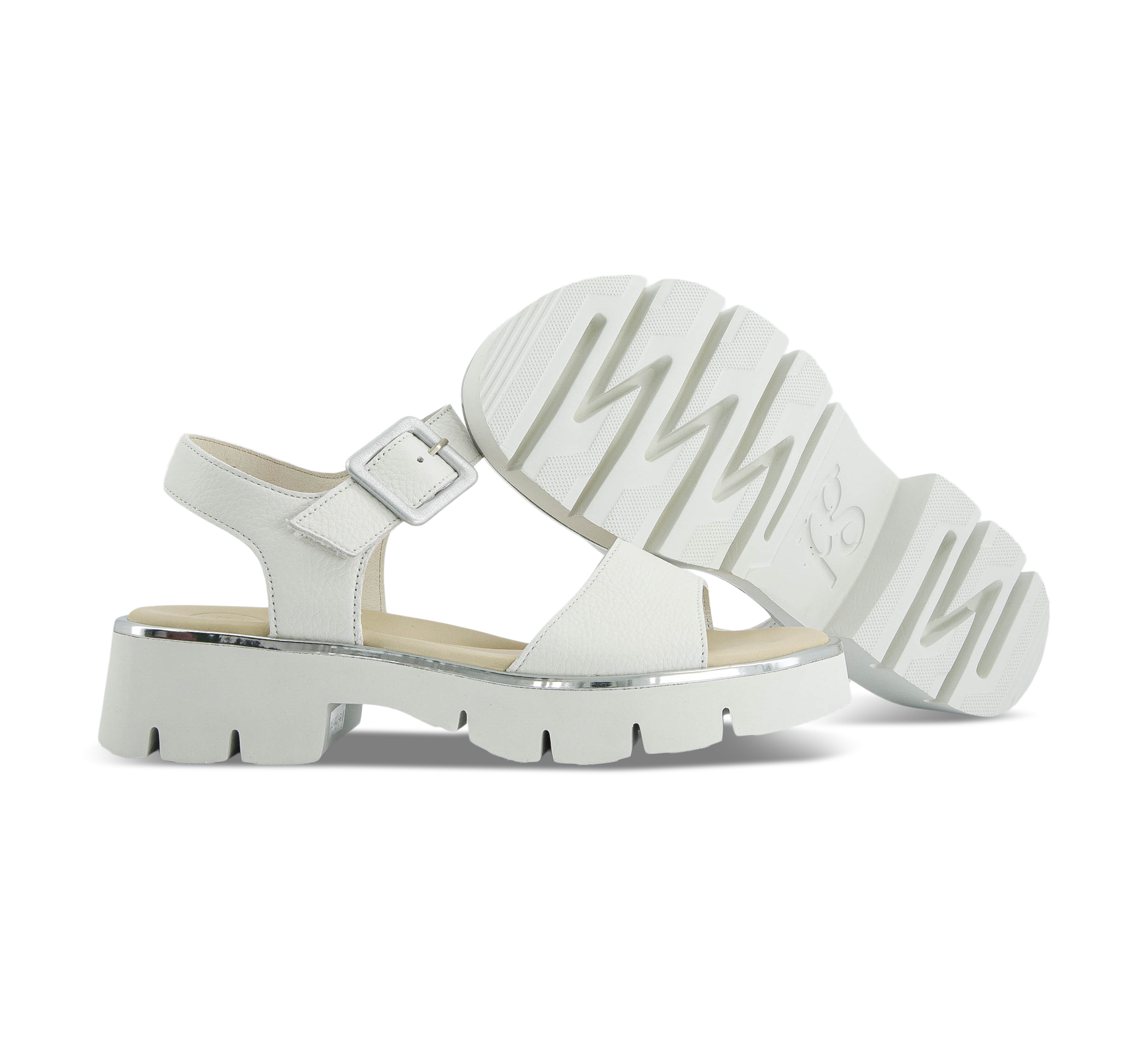 Paul Green Riemchensandalen weiss