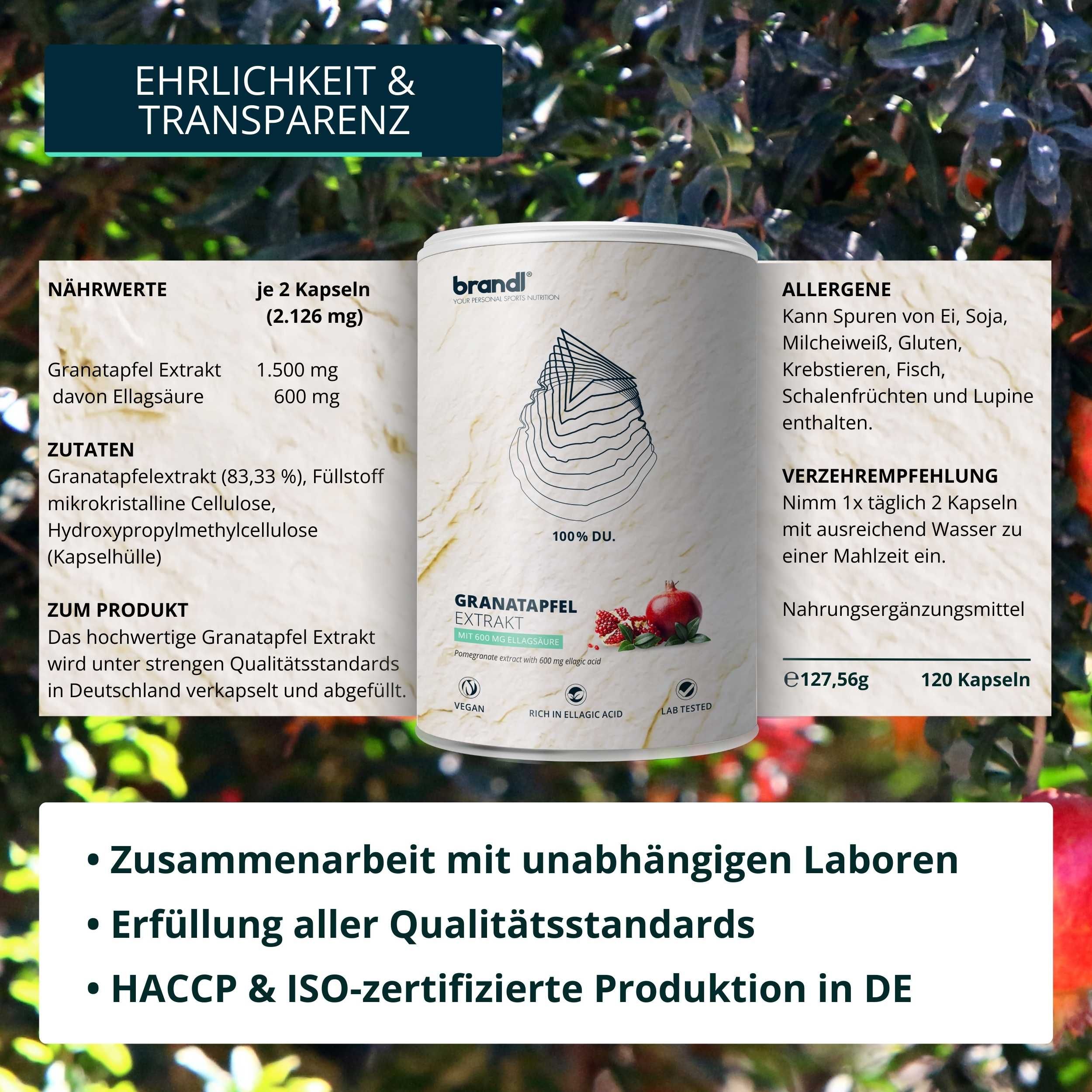 brandl® Granatapfelkern Extrakt (mit Antioxidantien)