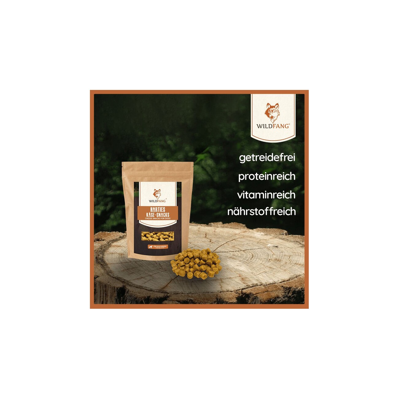 Wildfang ® Käse Snacks - Mix Softies, Harties und Brocken - getreidefrei