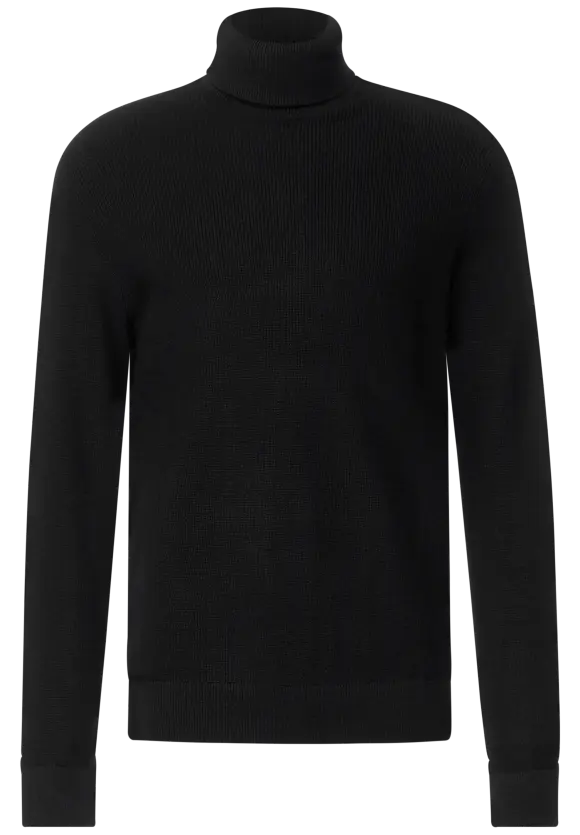 Cosy Rollkragenpullover - Black