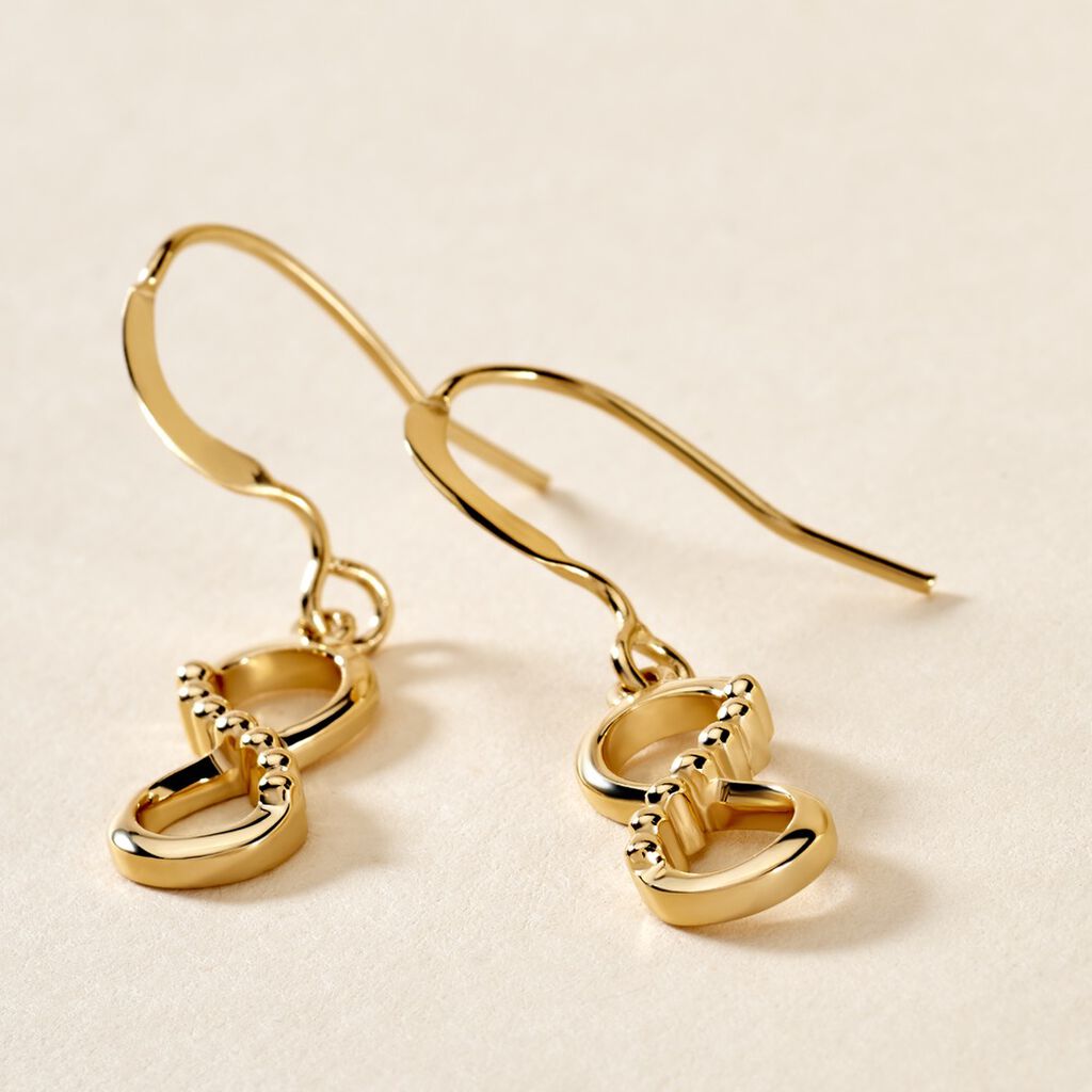 Boucles D'oreilles Pendantes Honoria Plaqué Or Jaune