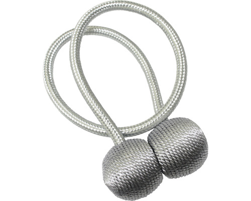 Flex-S stropdas met magneet, zilver, 48 cm
