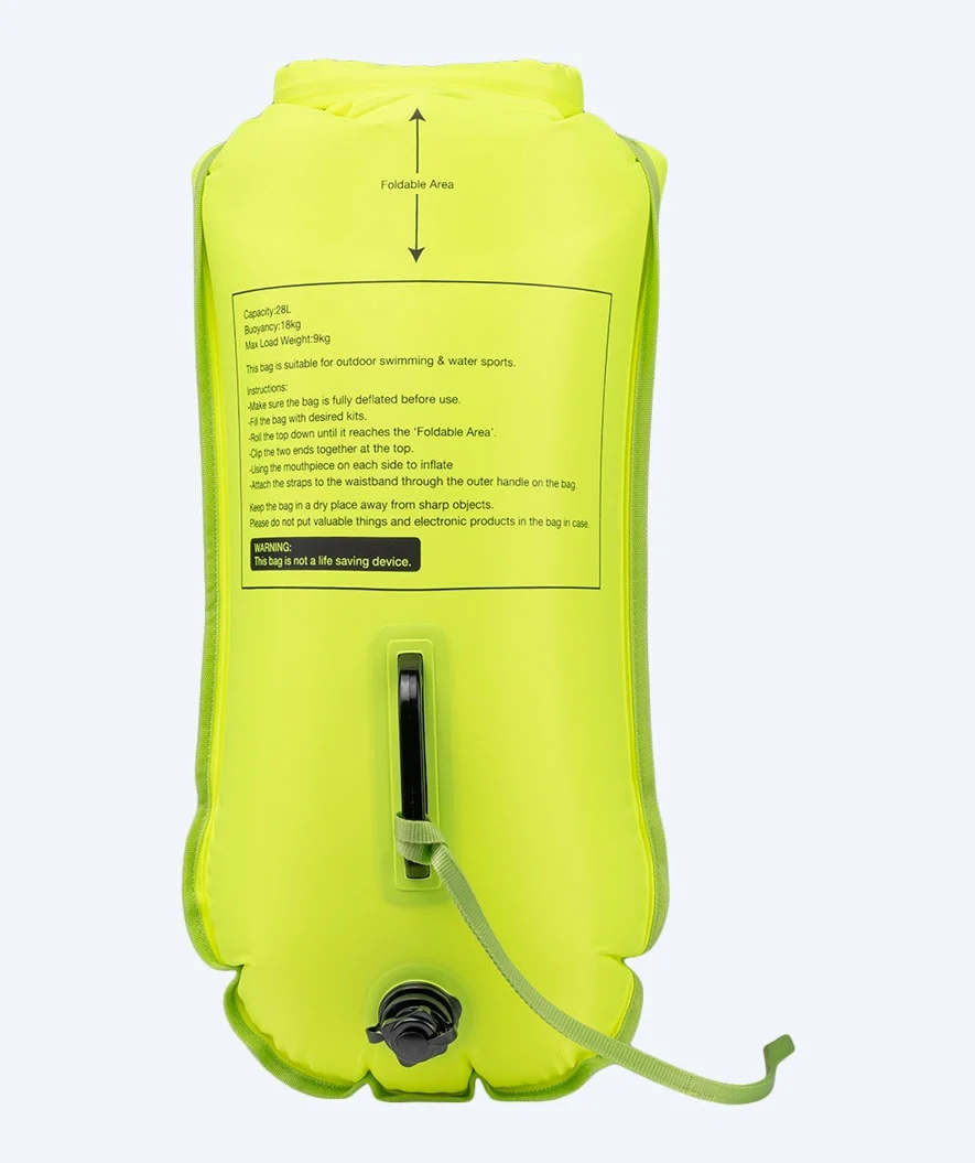 Watery havtaske - Swim Buoy & Dry Bag 28L - Fluo Gul