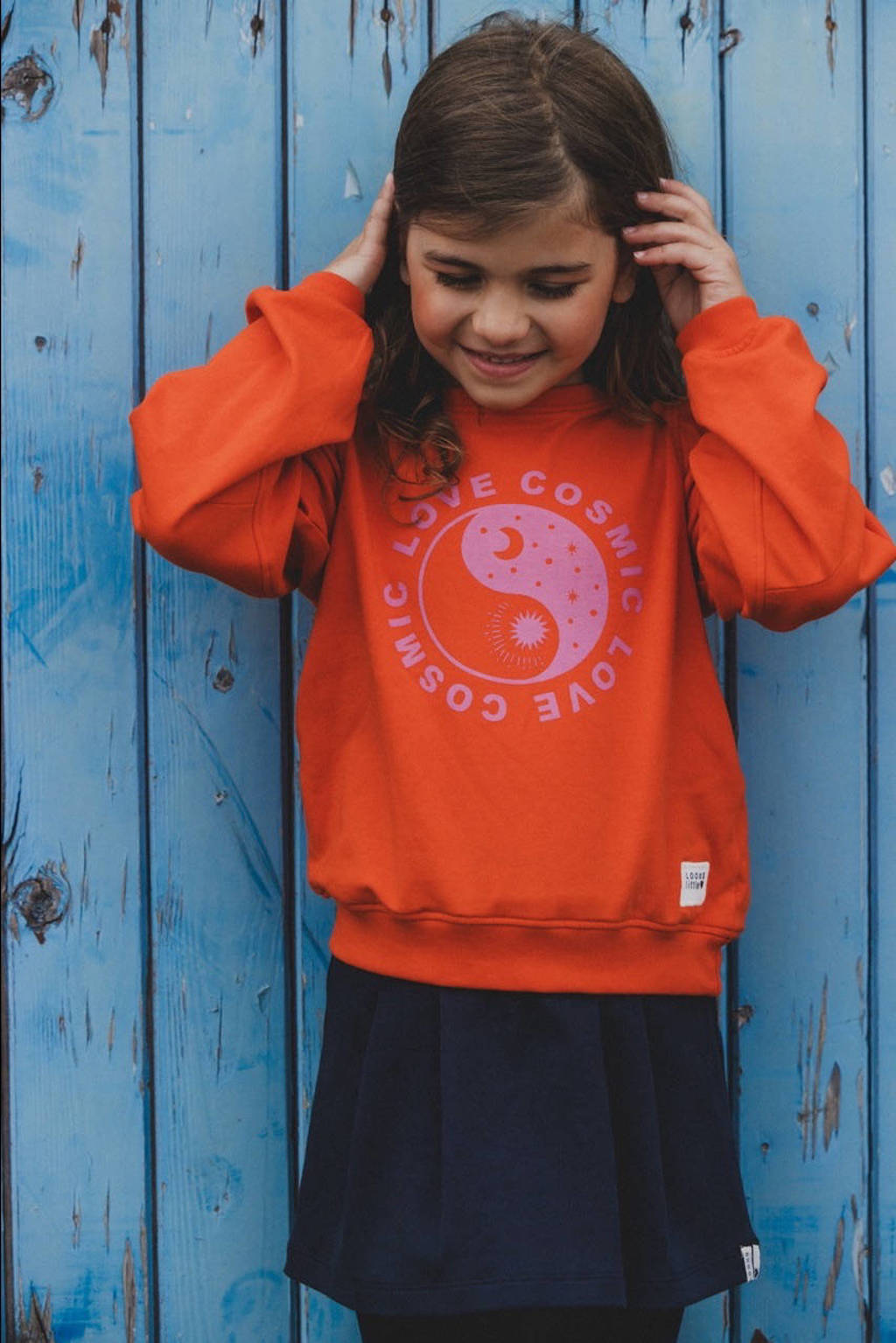 LOOXS sweater met printopdruk oranje