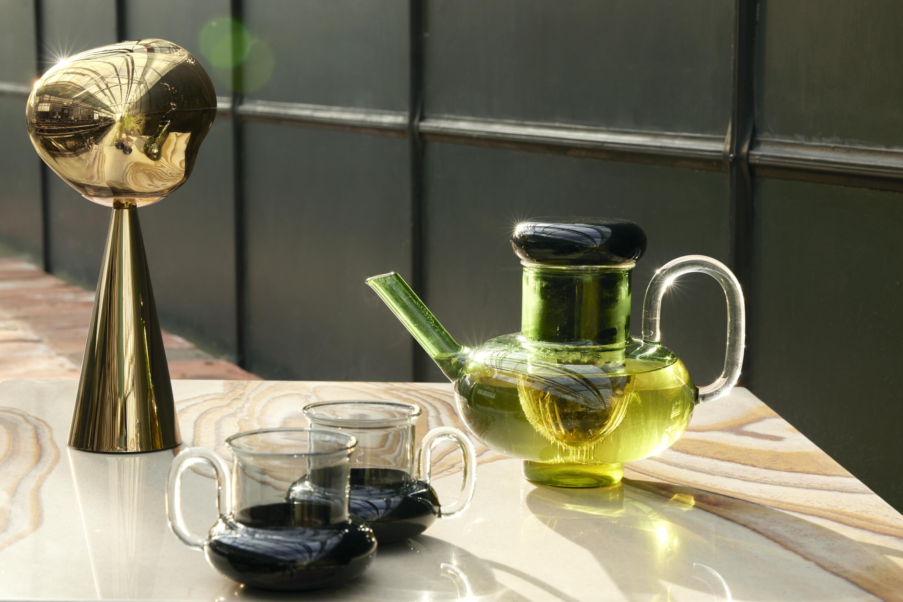 Tom Dixon Bump theepot zwart|groen