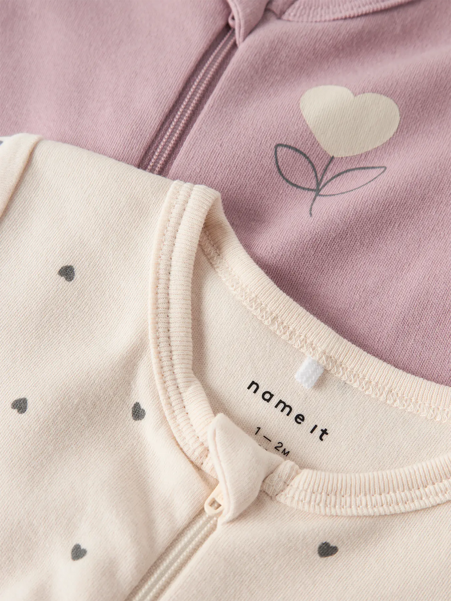 Nightsuit 2-Pack Zip Heart