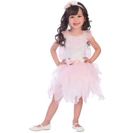 amscan Kinderkostüm rosa Fee Mädchen, 98 cm