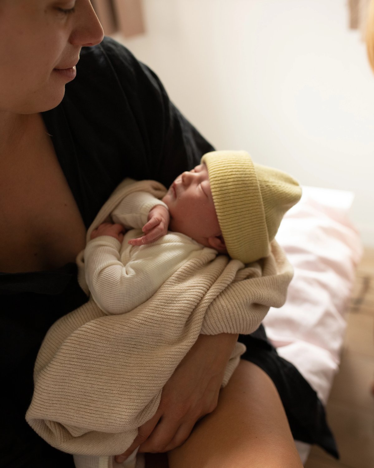 Ull Beanie barn – 100% Merino, Ubehandlet | Ribb Lue Newborn Fonzie