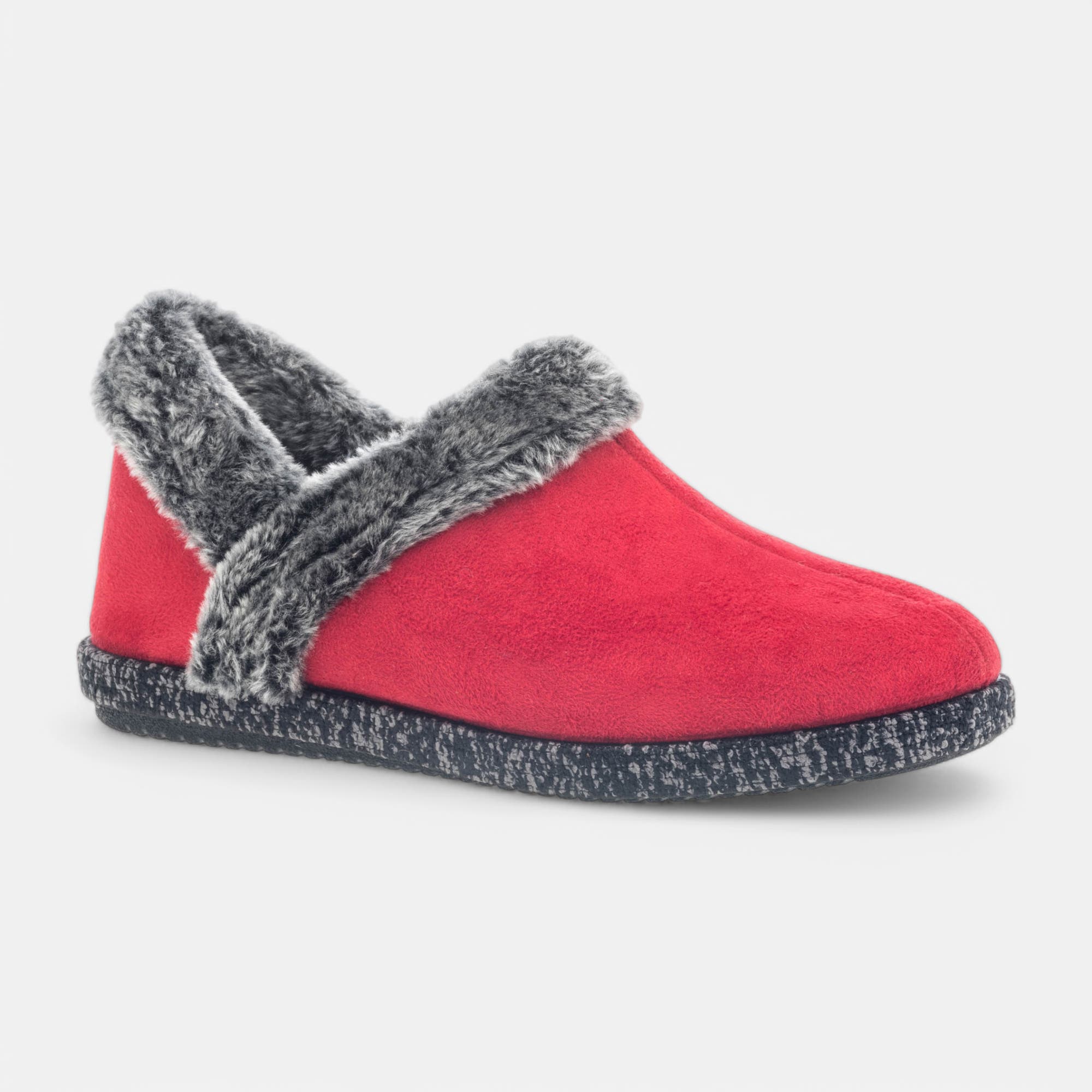 Pantoufles pieds sensibles Femme rouge