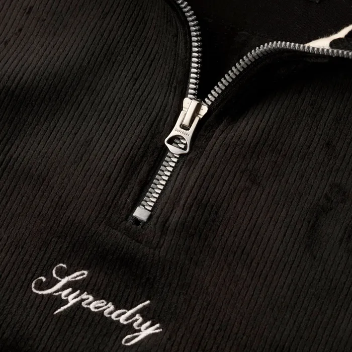 Superdry Country Club Velours Half Zip Trui Dames