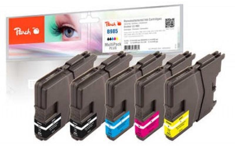 Tinte Brother LC-985 2x BK, C, M, YDruckerpatronen: 2 x Schwarz, 1 x Cyan, 1x Magenta, 1x Gelb