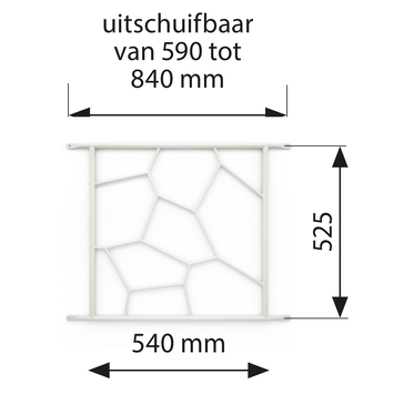 SecuBar Deco 1 Siertralie RAL 910 (Wit) 54x52,5 cm