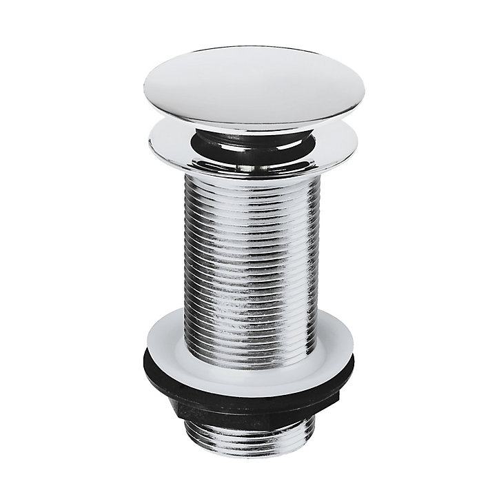 Bonde chromée quick-clac sans trop-plein 100mm pour vasque Flomasta