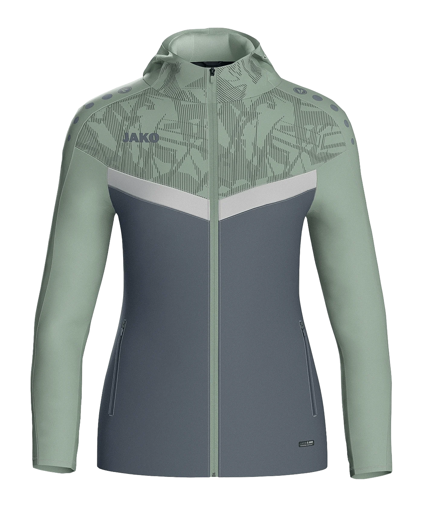 JAKO Icon Kapuzenjacke Grau Grün F852