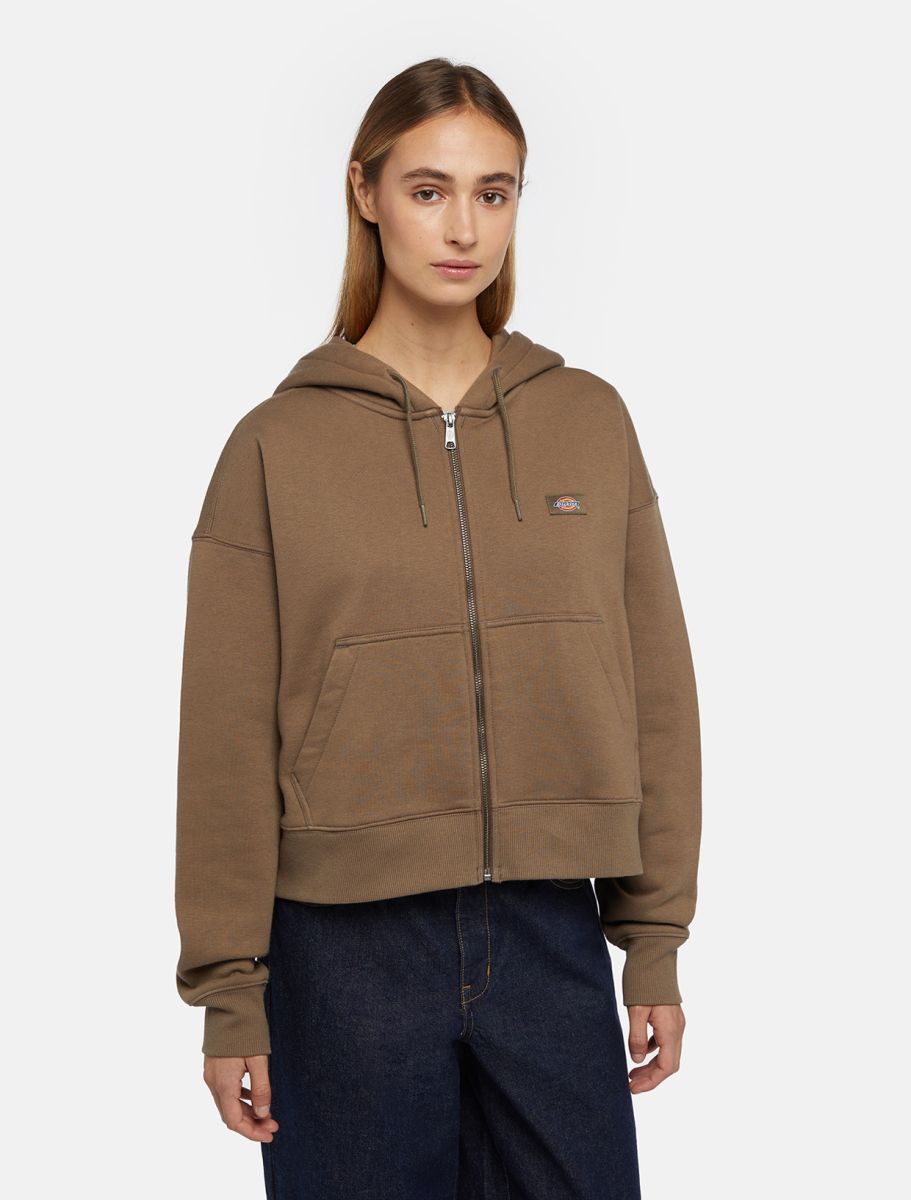 Dickies Oakport Zip Hoodie Women Ecru