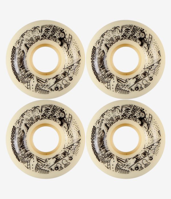 Loophole Powderly Teardrop Rollen (white black) 54mm 101A 4er Pack