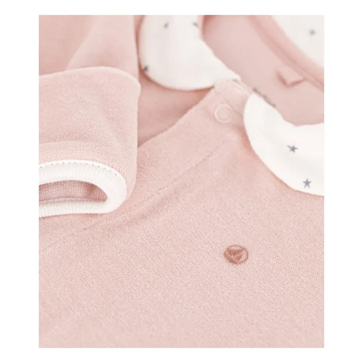 Petit Bateau Pyjama en Velours Uni | Vieux Rose
