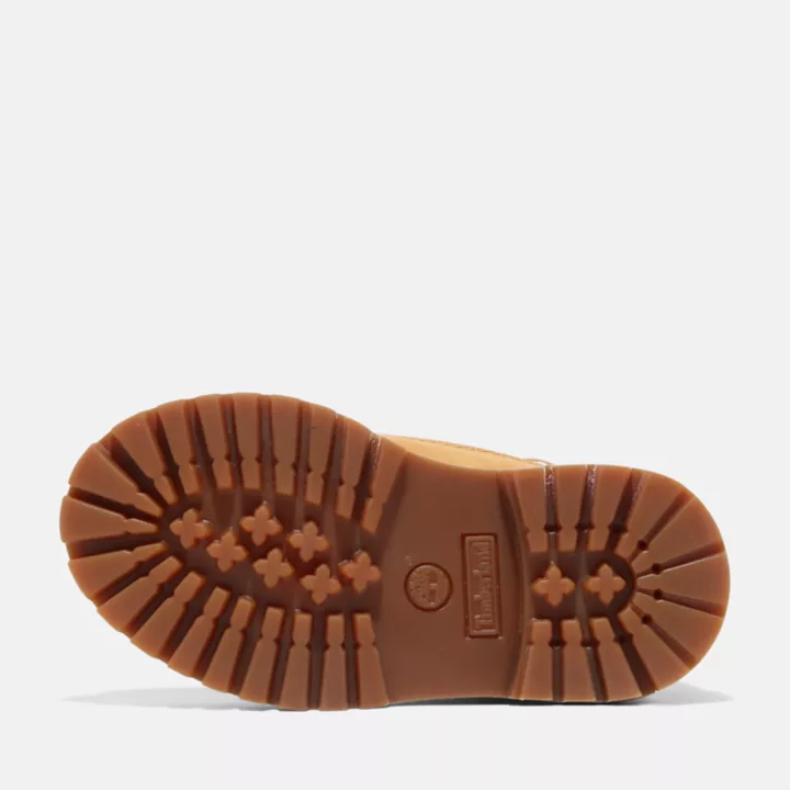 Bota infantil premium impermeável de 15 cm na cor amarela.