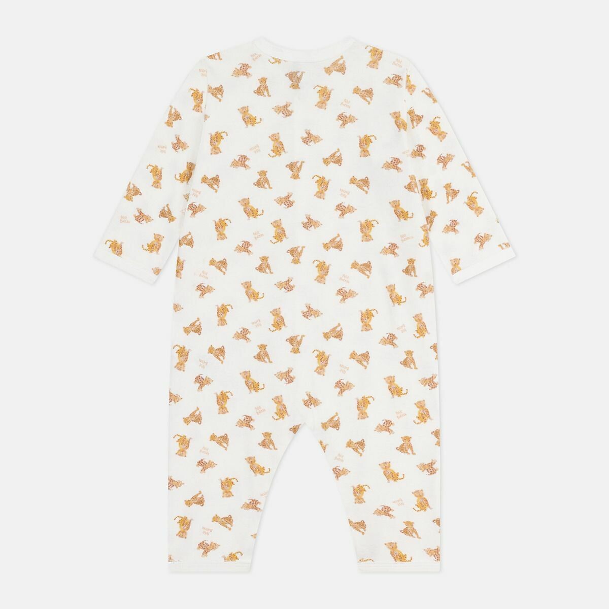 PETIT BATEAU<br>Pijama de bebê sem pés em algodão com estampa animal