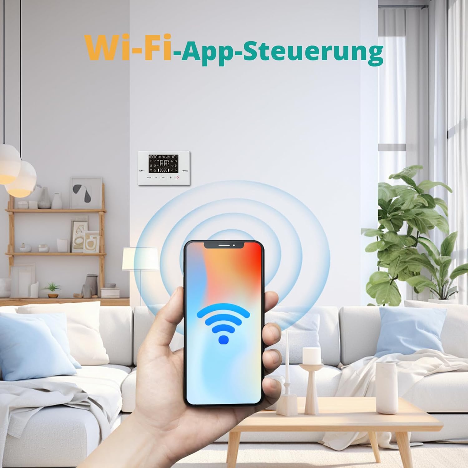 SMETA 10kW Monoblock Wärmepumpe - Luft Wärmepumpe Wasser, 3-in-1 Heizen Kühlen 75°C Warmwasser, R290, Intelligente Abtauung Frostschutz, Doppelventilatoren, WiFi, A+++, Einphasig & Förderfähig