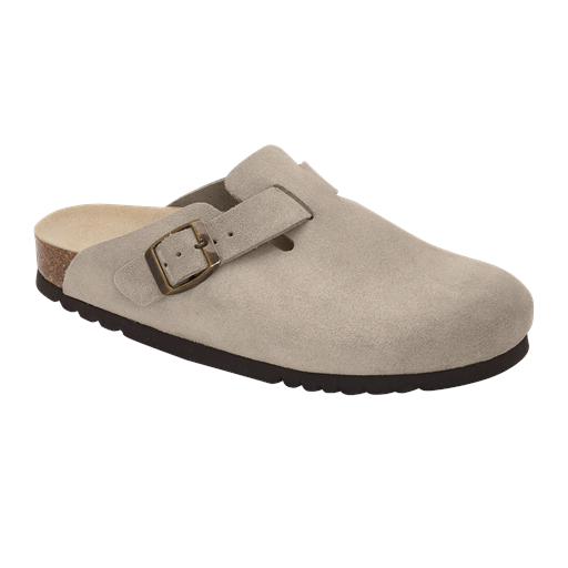 Scholl Fae Suede Clogs, Dark Beige, 40