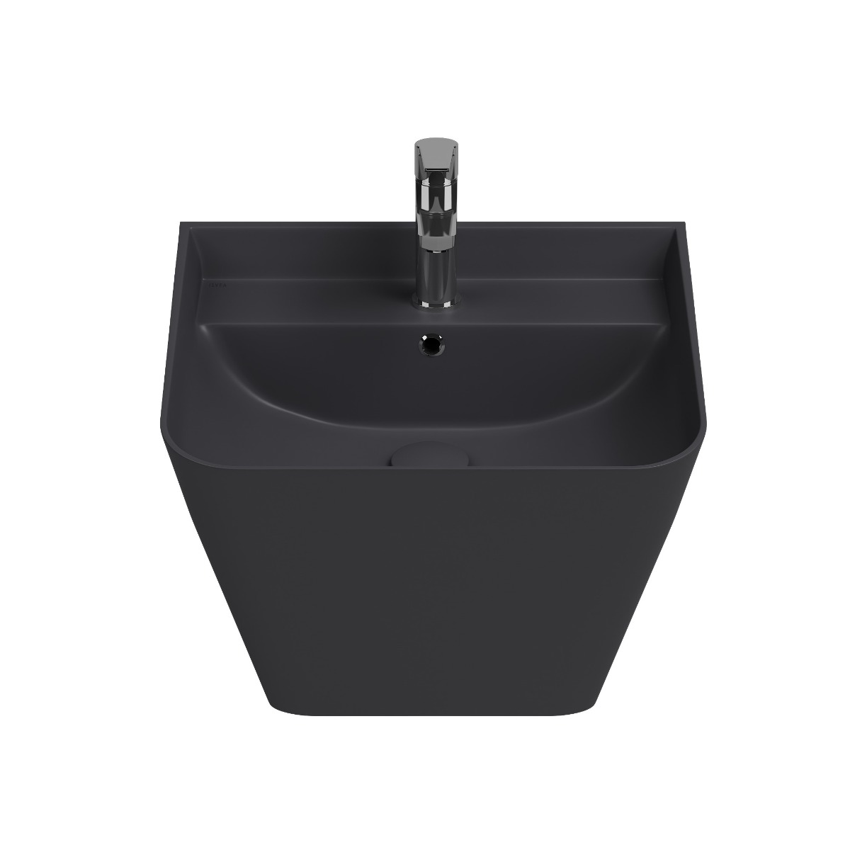 Isvea Sott Aqua hangende wastafel 50cm antraciet