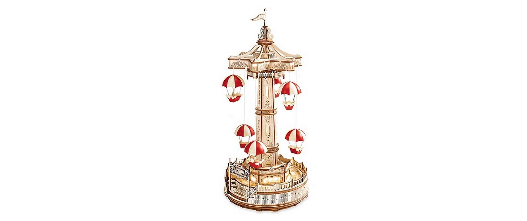 Bausatz FallschirmturmFallschirmturm-Karusell Lasercut Holzbausatz