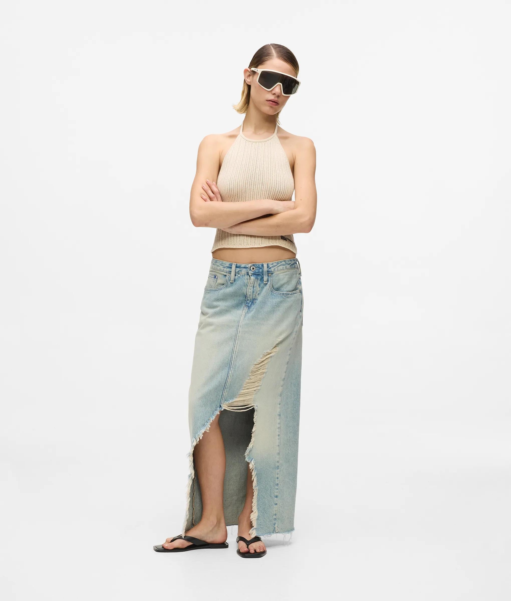 Verweerd denim maxi rok