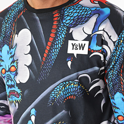 Tee Shirt Manches Longues Dragon Noir