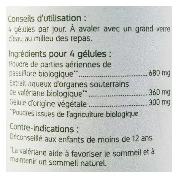 Cápsulas Vegetais de Maracujá e Valeriana Orgânicas Nat & Form, 200 unidades.