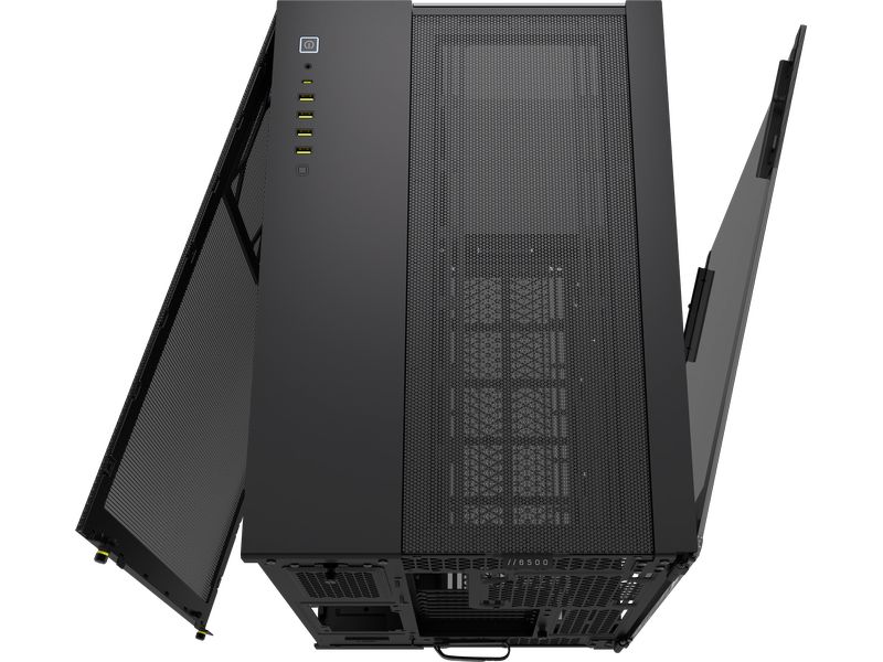 Corsair PC-Gehäuse 6500X Schwarz Mid-Tower PC-Case mit Zwei-Kammer-Design und herausragendem Luftstrom