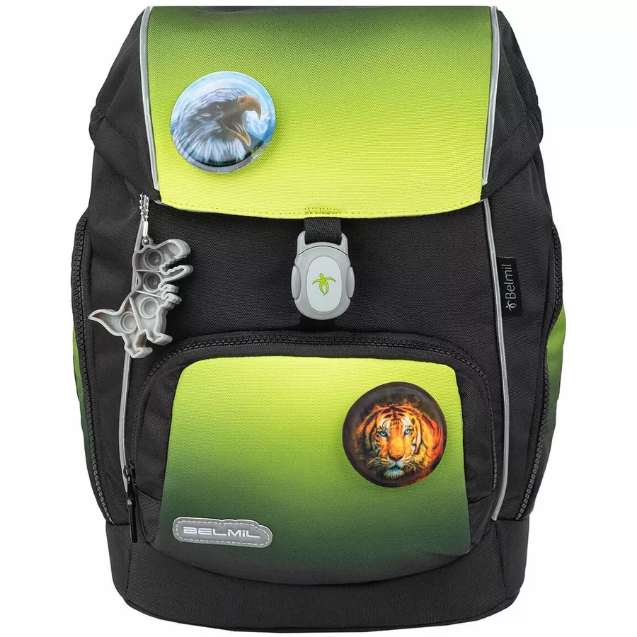 Belmil Schulranzen Premium Comfy Plus Set 5-teilig Black Green