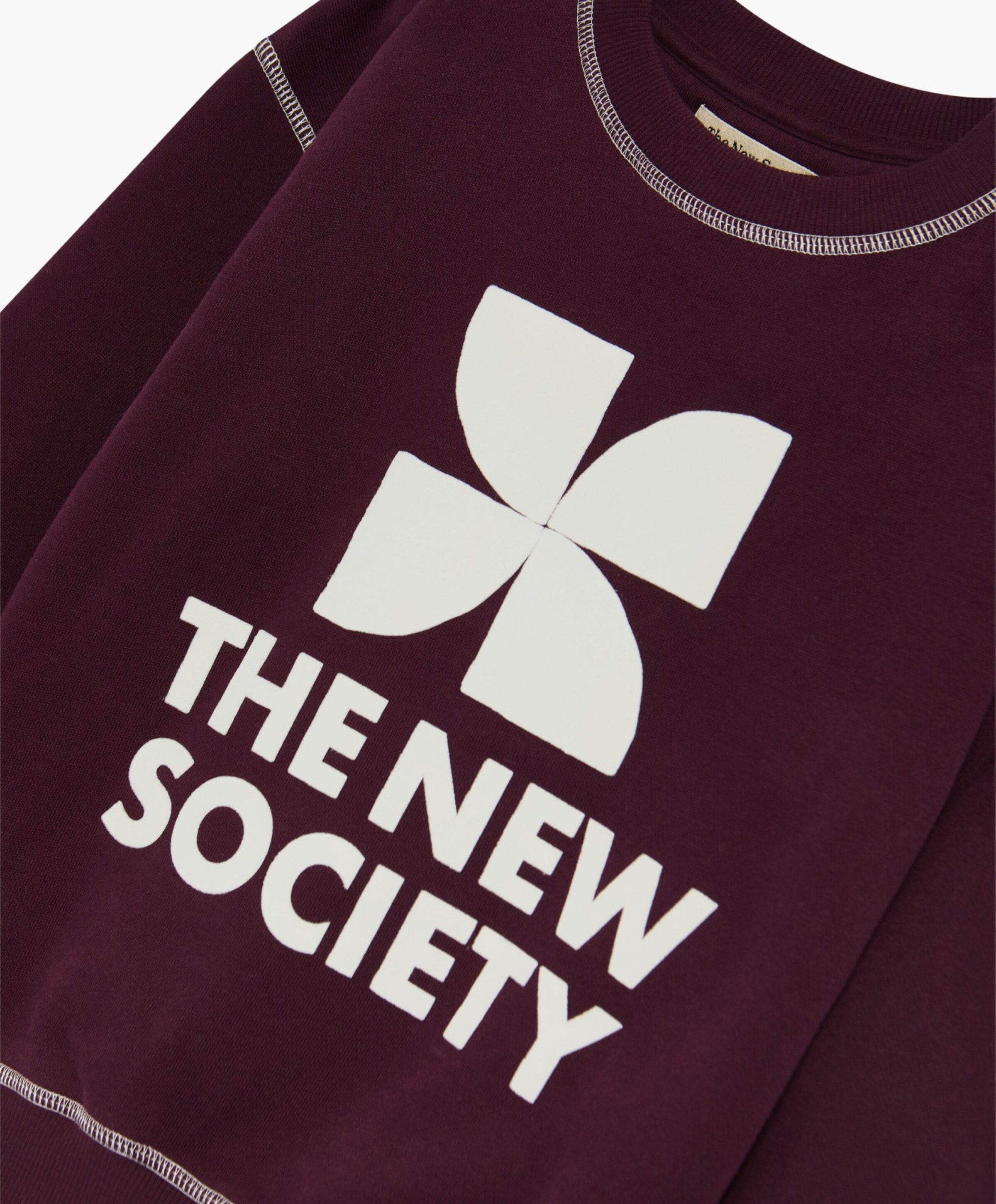 The New Society Jongens sweater bordeaux