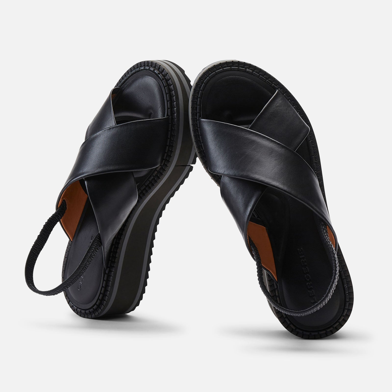 SANDALS - FREEDOM sandals, lambskin black