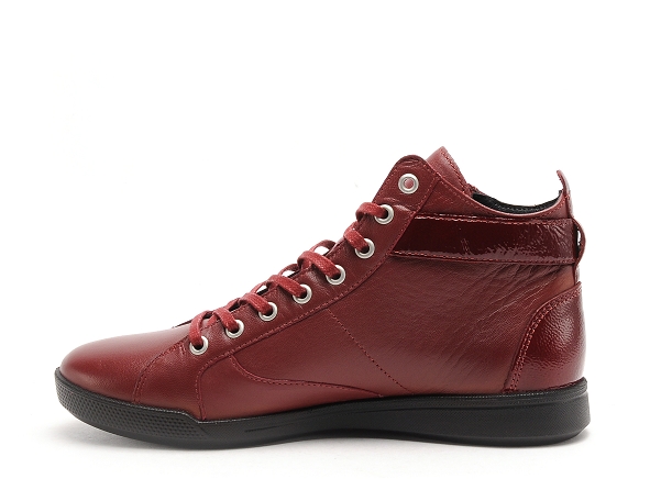 Pataugas boots bottine plates femme palme v f4h bordeaux