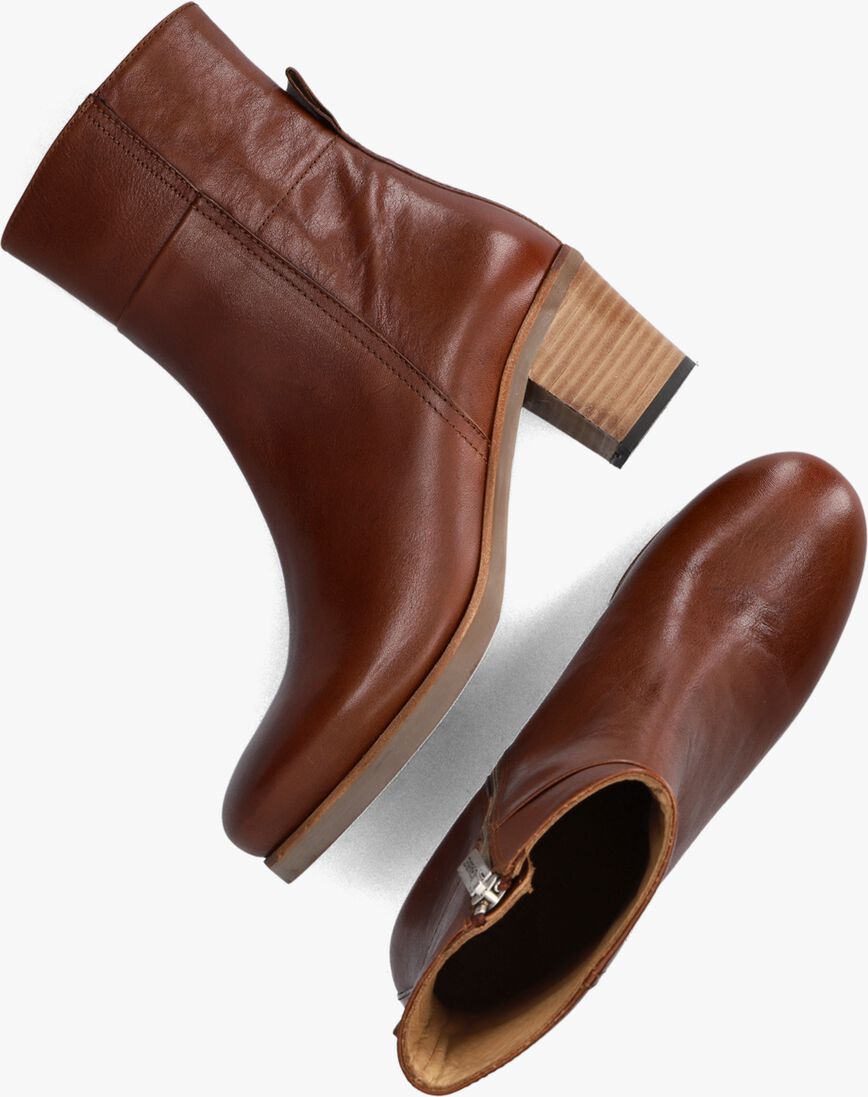 SHABBIES cognac shabbies enkellaarsjes lieve g ankle boot