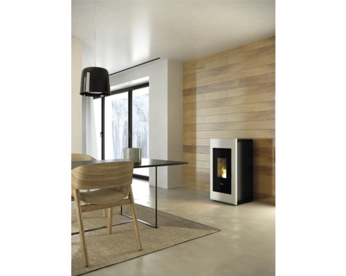 FreePoint One stalen pelletkachel, bordeaux, 7 kW