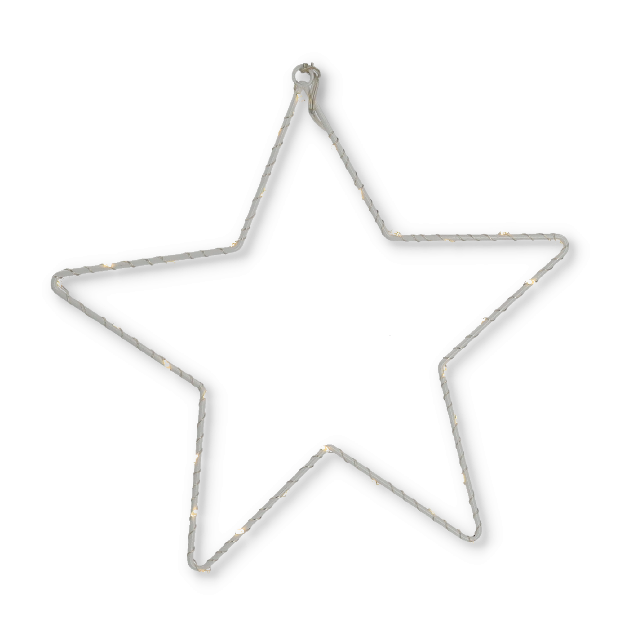 (25x25cm) Weihnachts LED Deko Licht Stern Hängelampe (Batteriebetrieben) - Warmweiss