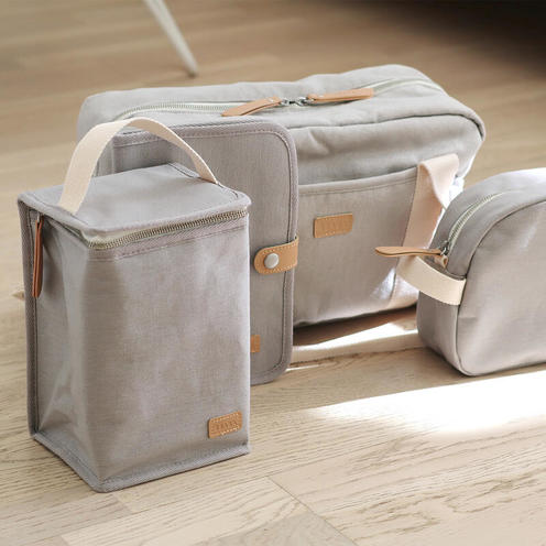 Pochette Repas Isotherme Canvas Gris Perle - BEABA