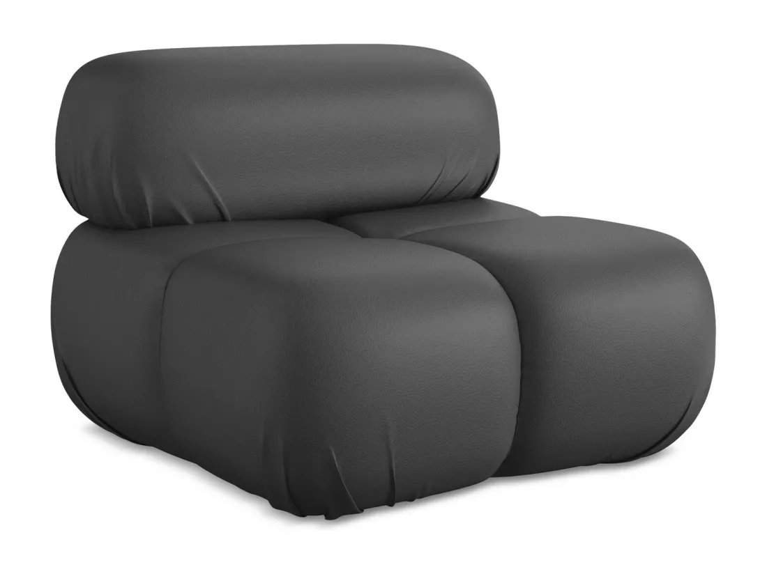 Fauteuil en Cuir artificiel - gris - LOKUA