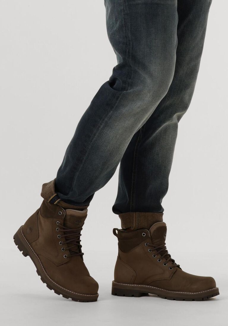 bruine timberland veterboots britton road mid lace up