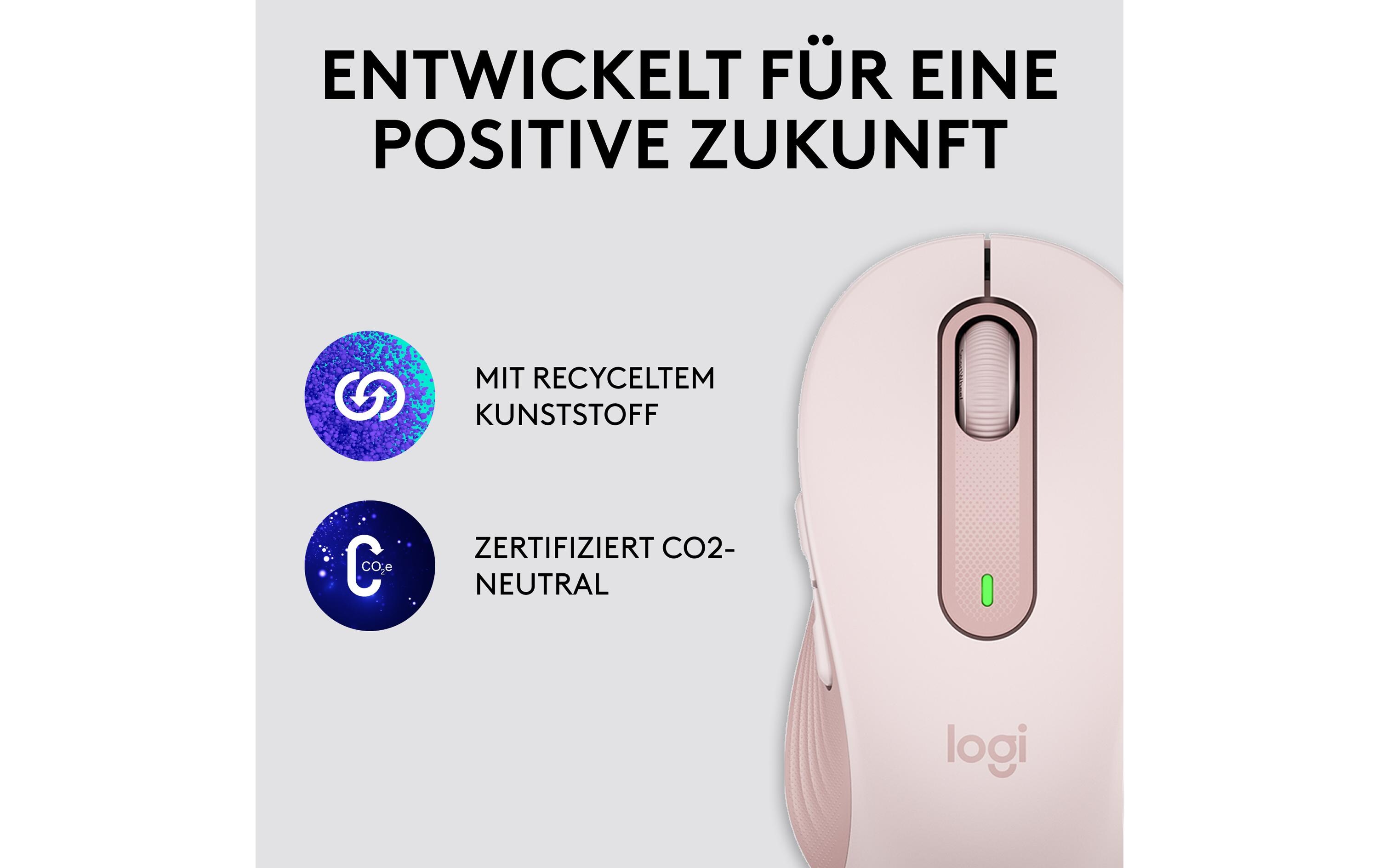 Maus Signature M650 L RosaPräzise Wireless-Maus mit «Logitech SilentTouch»-Technologie
