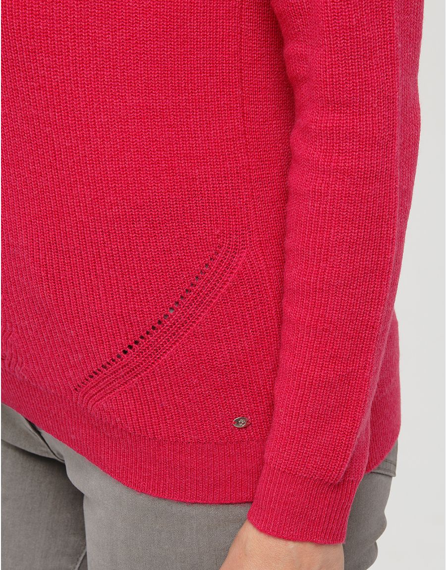 Pull rose laine cachemire