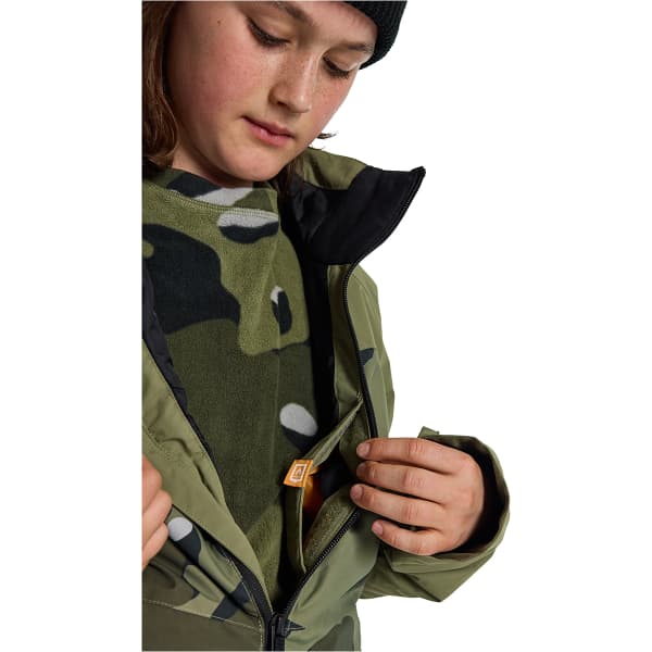 Veste snowboard BURTON BOYS' LODGEPOLE 2L JACKET FOREST MOSS/FOREST MOSS COOKIE CAMO
