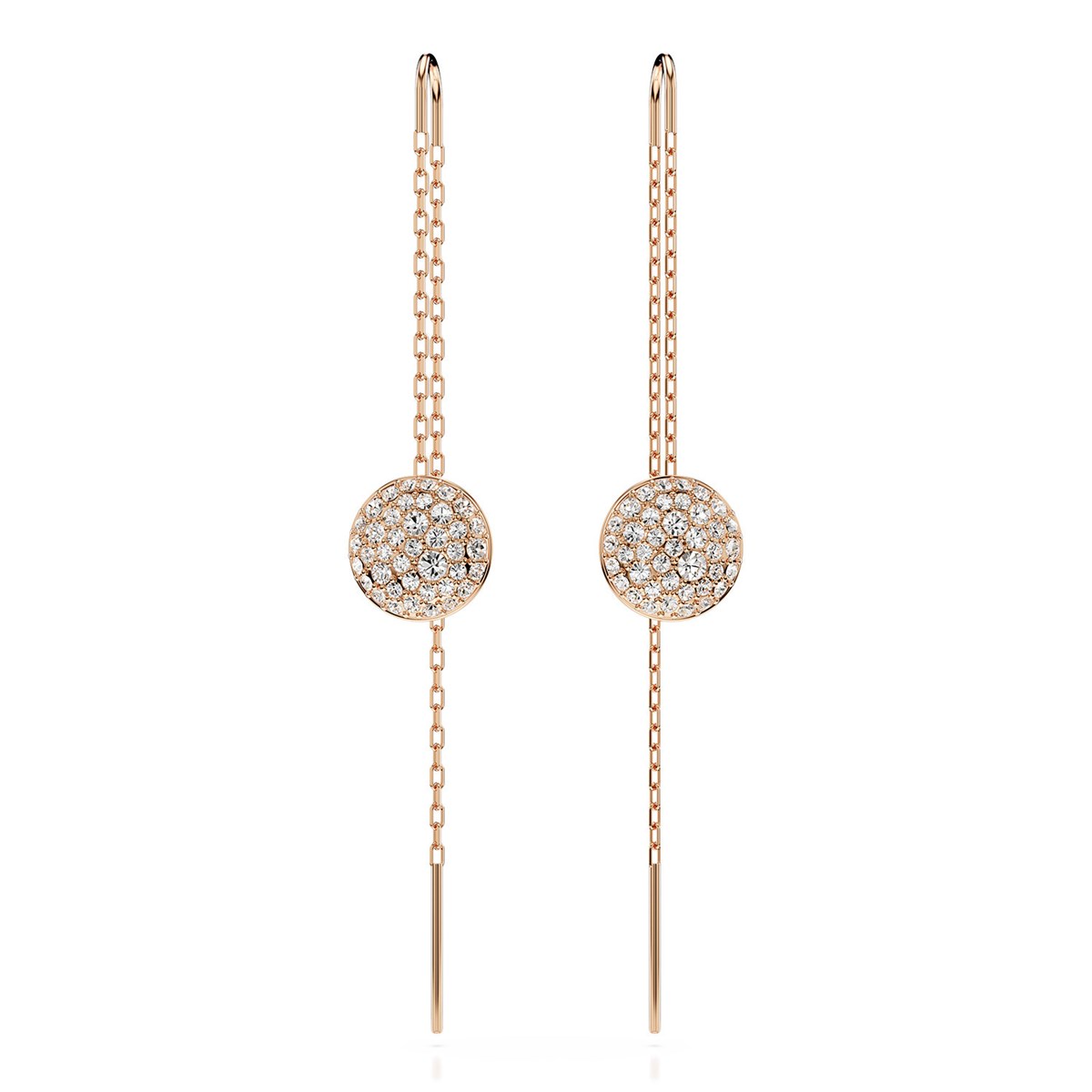 Boucles d'oreilles pendantes Swarovski meteoradoré rose